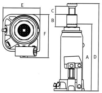 Podnośnik hydrauliczny słupkowy butelkowy Unicraft HSWH-PRO 10