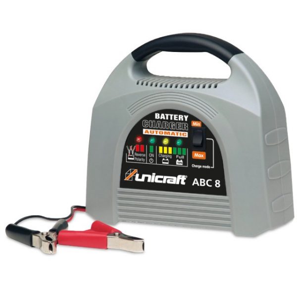 Prostownik automatyczny z elektronicznym sterowaniem do ładowania akumulatorów 12V UNICRAFT ABC 8