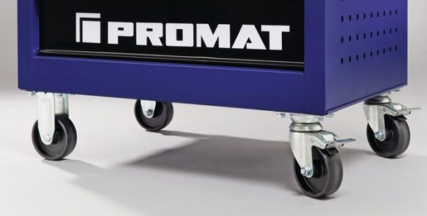 Wózek narzędziowy warsztatowy PROMAT z sześcioma szufladami obciążenie 300 kg